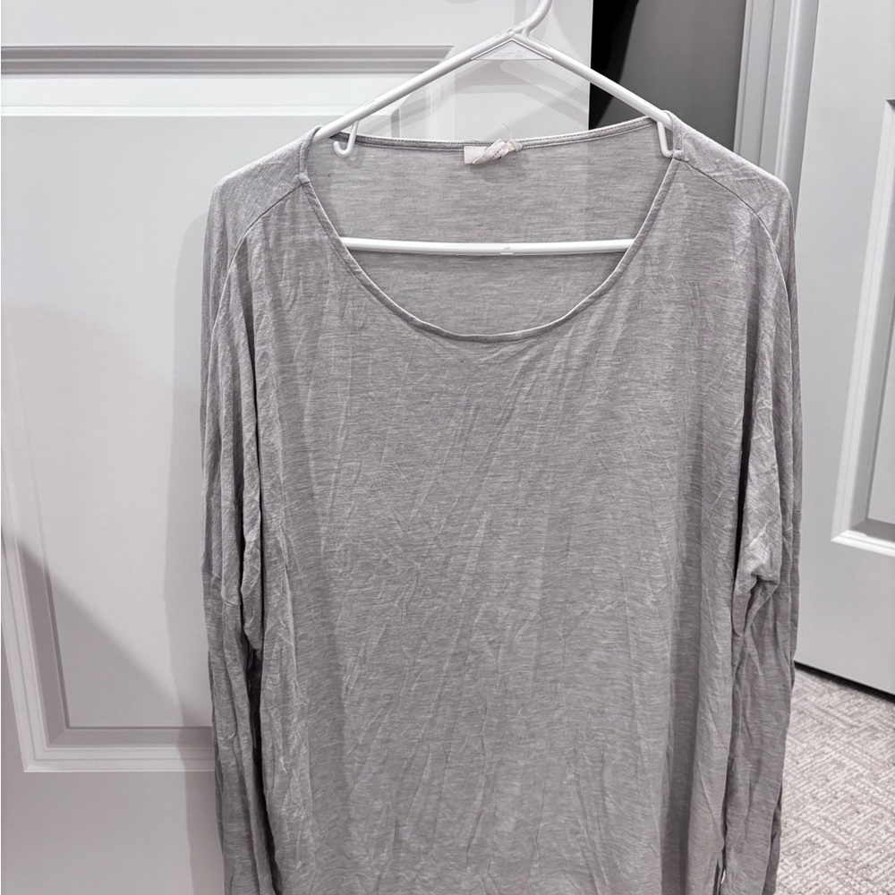 Gray Women's Long Sleeve Top